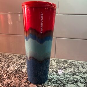 Starbucks Red and Blue Tumbler